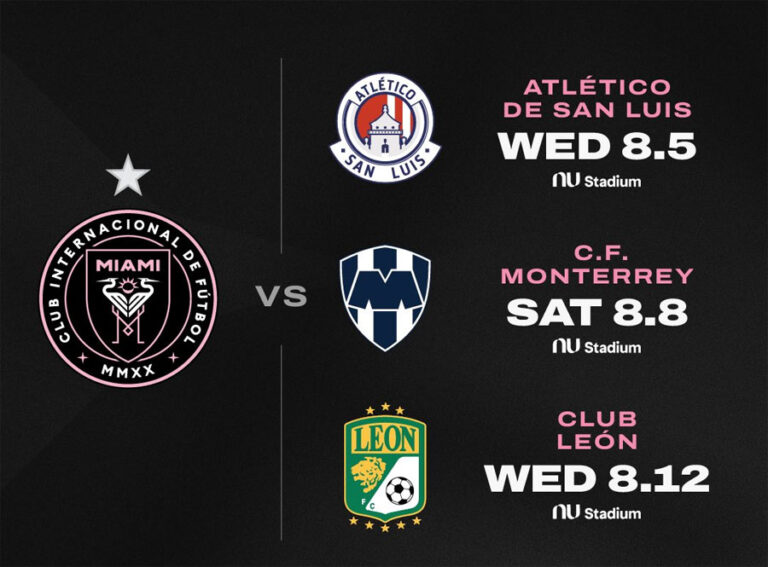 El Inter Miami, encuadrado con Monterrey, León y Atlético San Luis en la Leagues Cup