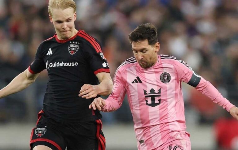 1-2. Messi y De Paul guían al Inter Miami, que acaba pidiendo la hora