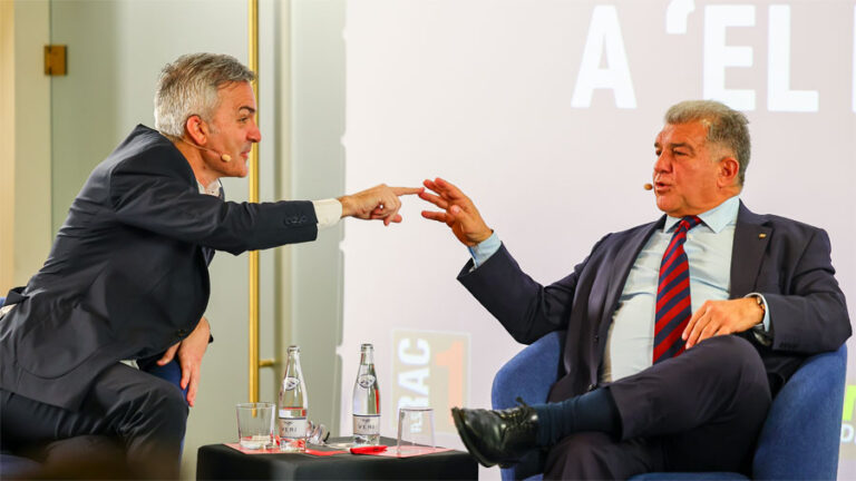 Laporta y Font se enzarzan por el proyecto deportivo, Nike y las ‘palancas’ en el debate